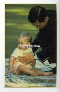 r2474 - Prince Charles holding his Son William, in Australia c1983 - postcard