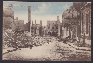 BELGIUM, Postcard, Visé, Rue de Perron and the town hall, RPPC, Unposted