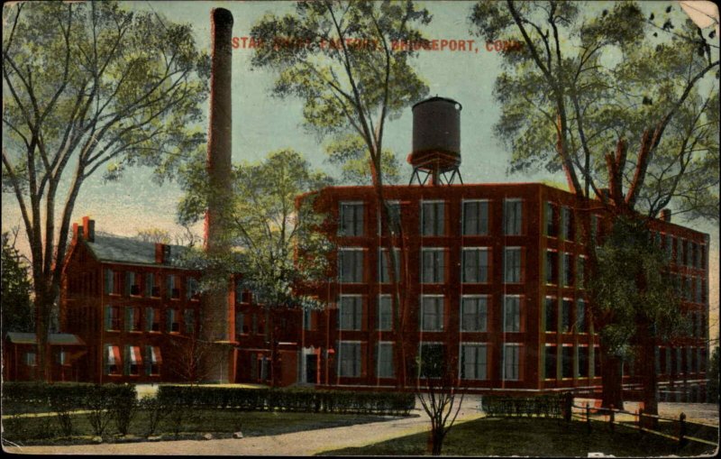 Bridgeport CT Star Shirt Factory c1910 Postcard