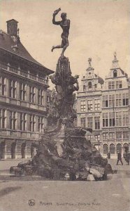 Belgium Anvers Grand' Place Fontaine de Brabo 1926