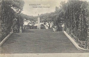 Gibraltar general Elliot monument postcard 