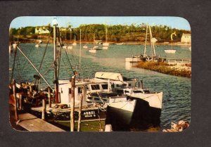 MA Cape Cod Fishing Boat Nellie B in Harbor Mass Massachusetts Postcard