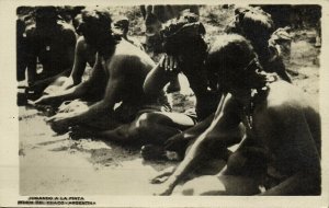 argentina, CHACO, Jugando a la Pinta (1920s) RPPC Postcard