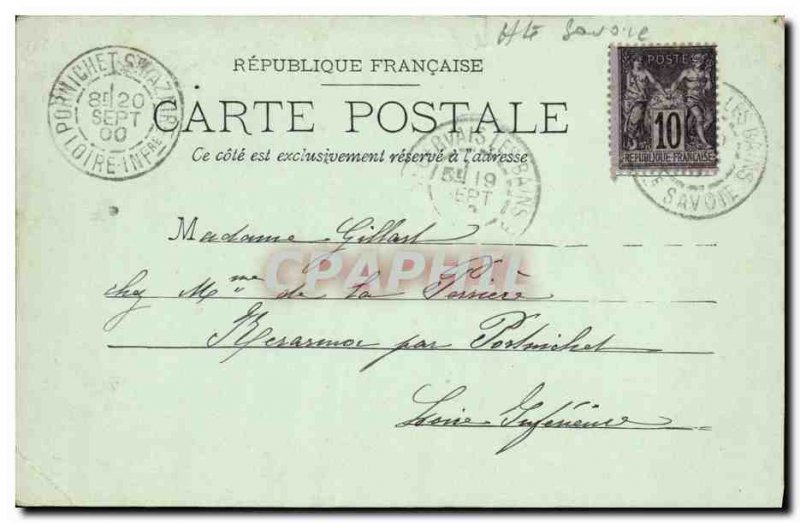 Old Postcard Saint Gervais les Bains village