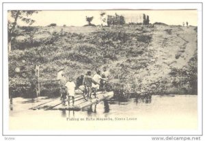 Fishing on Rafts , Moyamba , Sierra Leone , Pre-1907