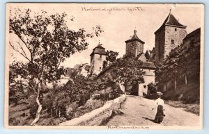 Kobolzeller Gate Rothenburg GERMANY Postcard