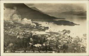 Wrangell AK From Mt. Dewey c1915 Real Photo Postcard