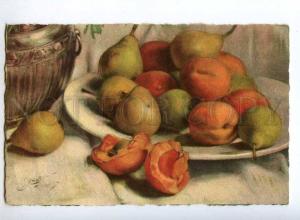 189419 ART DECO Fruits on Table by CHIOSTRI Vintage PC