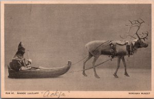 Norway Akande Lulelapp Nordiska Museet Reindeer Vintage Postcard C110