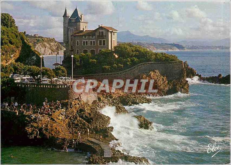 Old Postcard Biarritz Villa Belza deep Spaniards Mountains