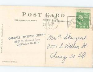 1940's OAKDALE COVENTRY CHURCH Chicago Illinois IL G4130