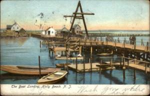 Holly Beach NJ The Boat Landing c1910 Postcard