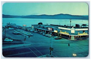 Coeur D' Alene Idaho ID Postcard Templin Waterfront Restaurant Motor Lodge c1960