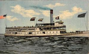 Brandywine Wilson Line Steam Ship Waterfront Antique Postcard K97229