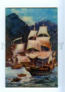 487173 USSR 1986 Nedozharov Treasure Island movie lenticular 3D volume CALENDAR