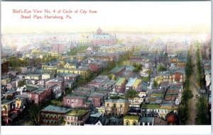 HARRISBURG, Pennsylvania  PA   Birdseye Circle of City from Stand Pipe  Postcard