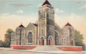 Oklahoma OK Postcard 1911 GUTHRIE First Methodist Church