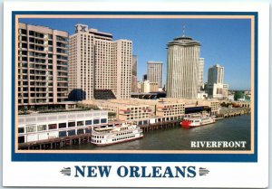 Postcard - Riverfront of Riverwalk Marketplace - New Orleans, Louisiana