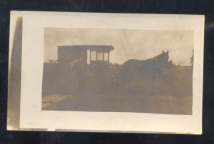 RPPC LEE'S SUMMIT MISSOURI RURAL MAIL CARRIER HORSE DRAWN REAL PHOTO POSTCARD