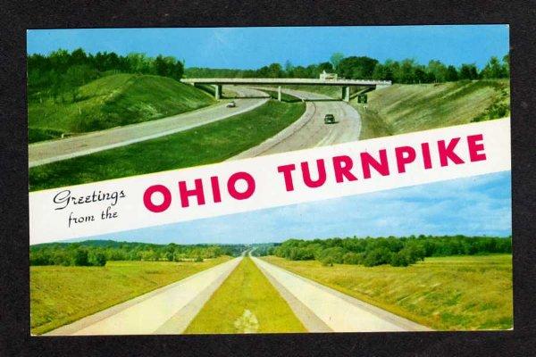 OH Greetings OHIO Turnpike Interstate Highway Postcard