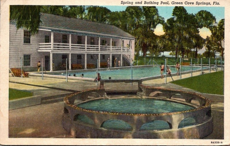 Florida Green Cove Springs Spring and Bathing Pool 1944 Curteich