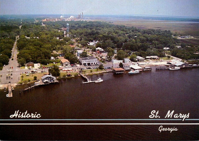 Georgia St Mary's Aerial View Showing Riverfront