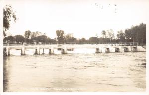 New Lisbon Wisconsin~New Dam on Little Lemonweir River?~Vintage RPPC-Postcard