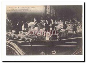 Visit SML Alfonso XIII in Paris Old Postcard King The President The Generals ...