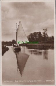 Norfolk Postcard - Wroxham Church Towards Coltishall   RS37102