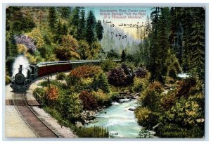 c1950's Sacramento River Canon Shasta Spring Train Road Of Wonders CA Postcard 