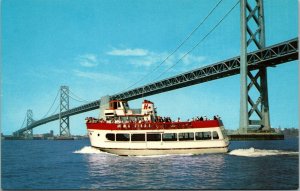 Vtg M.S. Harbor Queen Sight-seeing Boat Pier 43 Fishermans Wharf CA Postcard