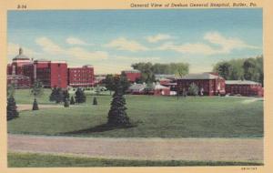 Pennsylvania Butler General View Of Deshon General Hospital Curteich