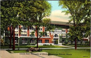 Postcard SCHOOL SCENE Urbana Illinois IL AM5133