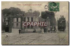 Vitry Old Postcard The town hall and the street of the Bar (barouche) TOP