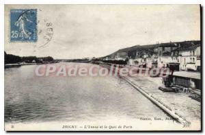 Old Postcard Joigny Yonne And The Quai De Paris