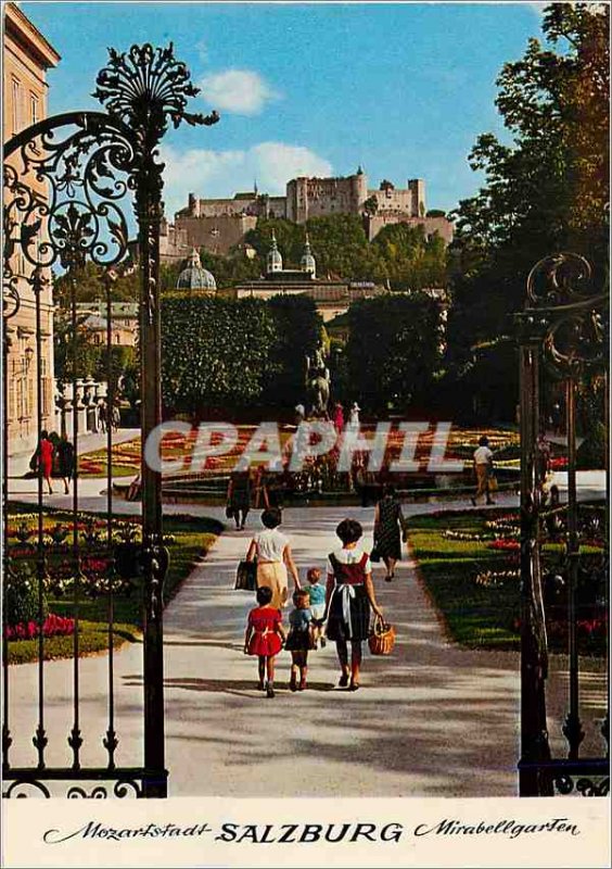 Old Postcard Mirabell Gardens Jewel of the City Festival of the Fountain of P...