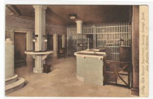 Safe Deposit Lobby Security Savings Bank Los Angeles California 1910c postcard