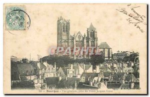 Old Postcard Bourges General view taken from the Palais Jacques Coeur