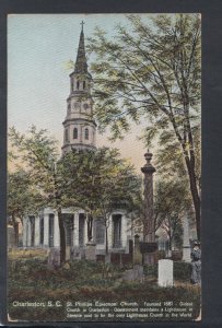 America Postcard- St Phillips Episcopal Church, Charleston, South Carolina T9752