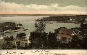 South Bristol Maine ME Panoramic View c1910 Vintage Postcard