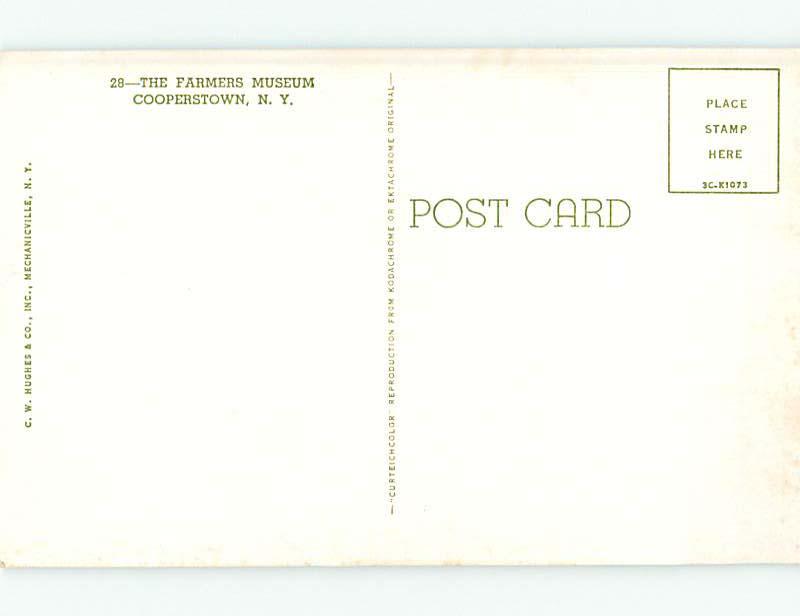 Unused 1950's FARMERS MUSEUM Cooperstown New York NY Q0171