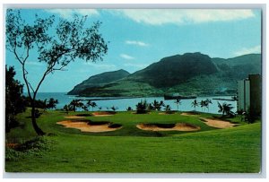 Kauai Hawaii Postcard Surf Resort Kalapaki Beach Golf Country Club c1960 Vintage