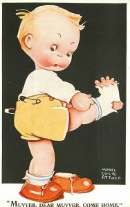 Attwell Boy Comic Humor Mable Lucie Valentine #3023 Postcard artist 20-2319