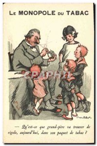 Old Postcard Tobacco Monopoly of Tobacco illustrator Poulbot