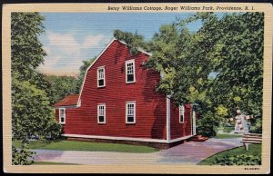 Vintage Postcard 1938 Betsy Williams Cottage-Roger Williams Park, Providence, RI