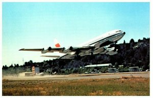 CAAC Civil Aviation Administration of China Boeing 707 3J6B Airplane Postcard