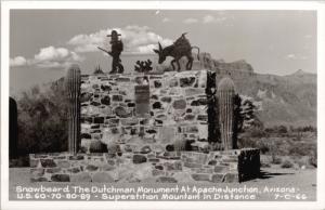 Snowbeard Lost Dutchman Monument Apache Junction AZ Arizona RPPC Postcard E25