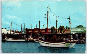 Postcard - Scene Along The Sponge Fleet Docks On The Anclote River - Florida