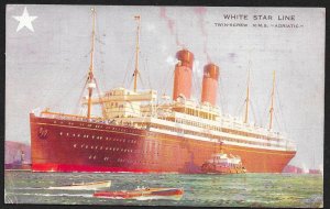 White Star Line RMS Adriatic Steamship ENGLAND Used c1929