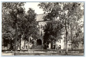 1939 East Building State Normal Madison South Dakota SD RPPC Photo Postcard